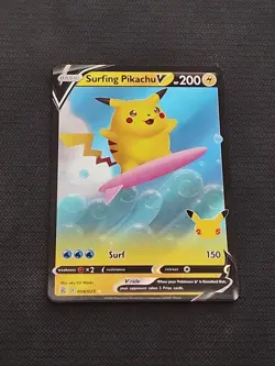 Pokemon Celebrations "Surfing Pikachu V" 008/025 / Ultra Rare / Near Mint - Image 2
