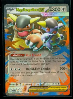Pokemon MEGA KANGASKHAN EX MEP 025 - Mega Evolution ULTRA RARE HOLO PROMO - MINT - Image 1