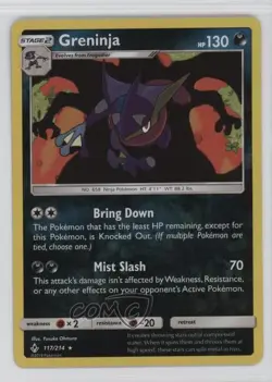 Greninja Holo Pokemon Sun & Moon Unbroken Bonds #117 - Image 1