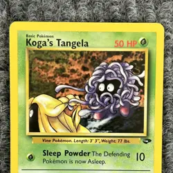 VTG Pokemon Gym Heroes Koga's Tangela 114/132 Common Very Good - Image 3