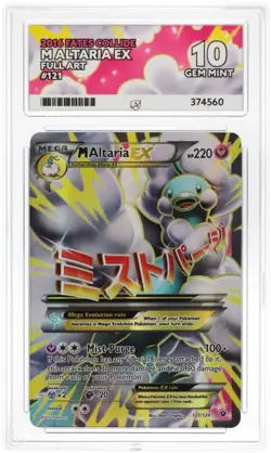 Pokemon Mega M Altaria EX 121/124 Fates Collide 2016 Full Art Ace 10 Gem Mint - Image 1