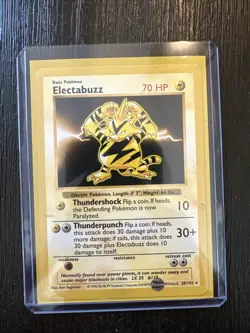 POKEMON BASE SET* ELECTABUZZ (SHADOWLESS) 20/102 NM/LP* - Image 1
