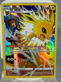Jolteon ⭐ TG04/TG30 Holo Brilliant Stars Trainer Gallery Pokemon NM - Image 1