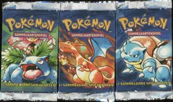 1999 Pokemon GERMAN 1st Edition Base Set Charizard Venusaur Blastoise Booster - Image 1