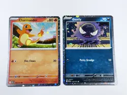 Pokemon TCG Charmander 020/217 & Gastly 123/217 Cosmo Holo Promo Ascended Heroe - Image 1