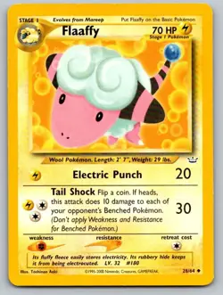 Flaaffy 28/64 Uncommon Neo Revelation Pokemon Unlimited Lightly Played - Image 1