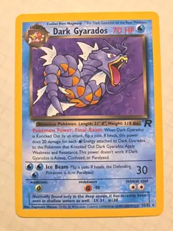 2000 Pokemon TCG Team Rocket Dark Gyarados 25/82 Non Holo Rare WOTC - NM - Image 1