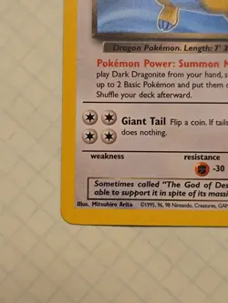 Pokemon Dark Dragonite Team Rocket 22/82 Non Holo NM - Image 2