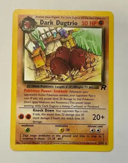 Pokemon TCG Team Rocket Set Dark Dugtrio 23/82 NM FREE SHIPPING! - Image 1