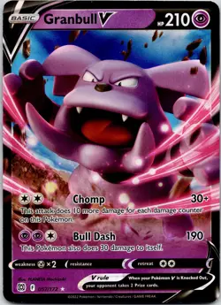 GRANBULL V 057/172 BRILLIANT STARS POKEMON (ULTRA RARE, NM) - Image 1