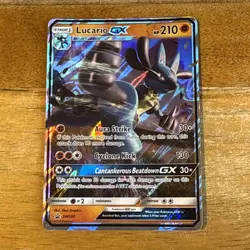 Pokemon TCG Lucario GX SM100 Sun & Moon Black Star Promo - Image 1