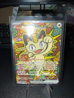 Pokemon Meowth SIR Full Art Holo 121/088 Perfect Order - Image 1