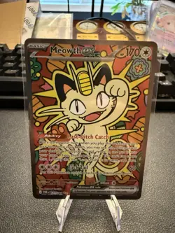 Pokemon Meowth SIR Full Art Holo 121/088 Perfect Order - Image 2