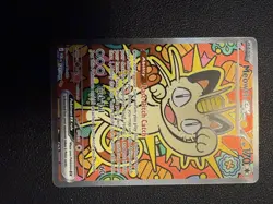 Pokemon Meowth SIR Full Art Holo 121/088 Perfect Order - Image 3