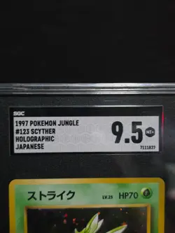 Graded SGC 9.5 MT+ 1997 Japanese Pokemon Jungle #123 Scyther Holo - Image 3