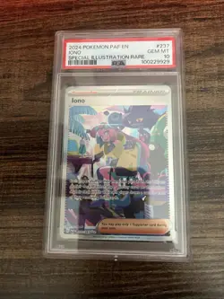 Pokemon TCG Iono 237/091 SV: Paldean Fates SIR Holo PSA 10 EN GEM MINT - Image 3