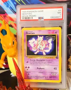 PSA 7 - Mewtwo (Pokemon The First Movie WB Kids Promo) 03/53 Wotc Promo Regular - Image 1