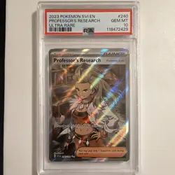 Pokemon Professor's Research Ultra Rare Holo PSA 10 240/198 SV01 2023 - Image 1