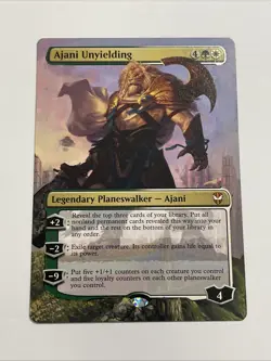 MTG Magic the Gathering ALTERED/HAND-PAINTED AJANI UNYIELDING - Image 1