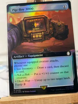 MTG NM Pip-Boy 3000 - Universes Beyond: Fallout [Foil] [Extended] - Image 1