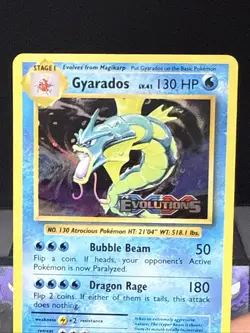 Pokemon Card Gyarados 34/108 XY Evolutions STAMPED Prerelease WHITE DOT ERROR - Image 2
