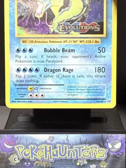 Pokemon Card Gyarados 34/108 XY Evolutions STAMPED Prerelease WHITE DOT ERROR - Image 3