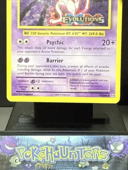 Pokemon Card Mewtwo 51/108 XY Evolutions Rare STAMPED Near Mint - Image 3