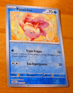 POKEMON 151 CARD REVERSE HOLO CARTE Poissirene 118/165 MEW FR VF JCC NM 2023 - Image 1