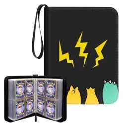 Pokemon Card Binder Zipper Game Card Collection Bag Pokemon 4-Pocket 400 Cards - Image 1
