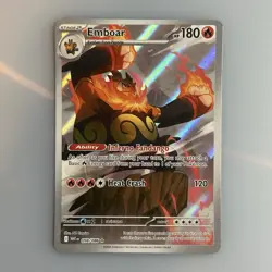 EMBOAR 098/086 2025 POKEMON CARD WHITE FLARE ILLUSTRATION RARE WHT EN - NM/Mint - Image 1