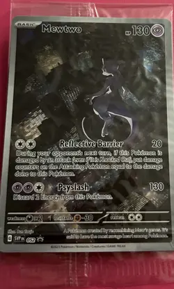 Pokemon 151 Mewtwo 052 Scarlet & Violet UPC Black Star Promo Card Holo Sealed - Image 1