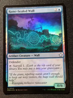 Rune-Sealed Wall - Foil - FDN - MTG - EN - NM - 0049 - Image 1