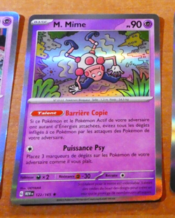 POKEMON 151 CARD RARE HOLO CARTE M. Mime 122/165 MEW FR VF JCC NM 2023 - Image 1