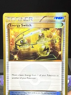 Pokemon Card Energy Switch 109/108 Gold Secret Holo Rare Roaring Skies LP - Image 2