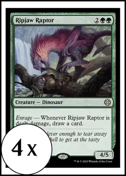 MTG - 4 x Ripjaw Raptor - Playset 4x x4 - Lost Caverns of Ixalan - Image 1