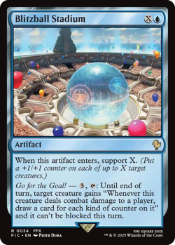 MTG magic 1x Blitzball Stadium SURGE FOIL (M/NM) Commander Final Fantasy - Image 1