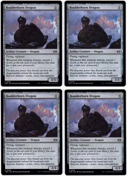 MTG Tarkir Dragonstorm Boulderborn Dragon x 4 (Common) - Image 1