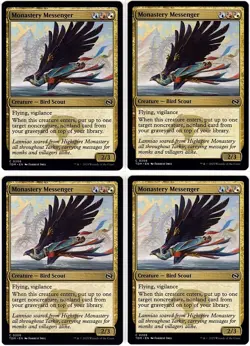 MTG Tarkir Dragonstorm Monastery Messenger x 4 (Common) - Image 1