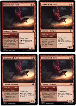 MTG Tarkir Dragonstorm Stormshriek Feral x 4 (Common) - Image 1