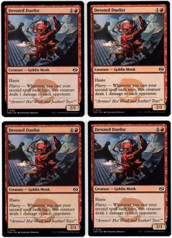 MTG Tarkir Dragonstorm Devoted Duelist x 4 (Common) - Image 1