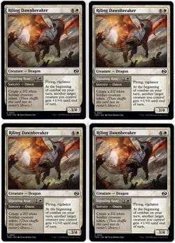 MTG Tarkir Dragonstorm Riling Dawnbreaker x 4 (Common) - Image 1