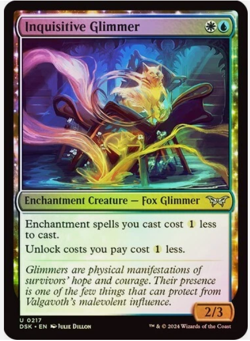 Inquisitive Glimmer #0217 MTG Duskmourn: House of Horror Foil Uncommon Near Mint - Image 1
