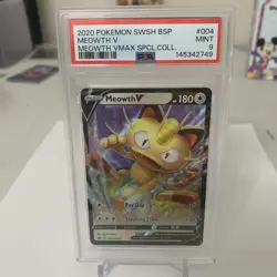Meowth V Pokemon Meowth VMAX Special Collection Promo no. 004 PSA 9 - Image 1