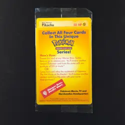 Pokemon The First Movie WB Pikachu 4 Promo Black Star Sealed - Image 1