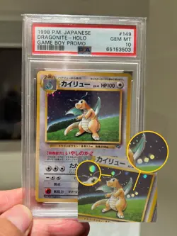 Pokemon Dragonite Game Boy Japanese Holo Promo #149 PSA 10 Gem Mint - Image 1