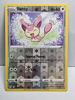 Skitty 141/189 Common Darkness Ablaze Pokemon Reverse Holo Lightly Played - Image 1