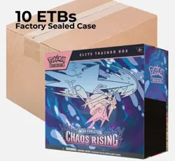 Pokemon Chaos Rising Elite Trainer Box Case 10 Factory Sealed ETBs PRESALE - Image 1