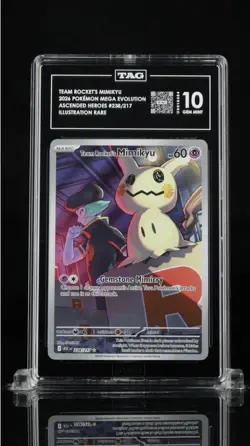 2026 POKEMON ASC EN #238/217 TEAM ROCKET'S MIMIKYU ILLUSTRATION RARE TAG 10 - Image 1