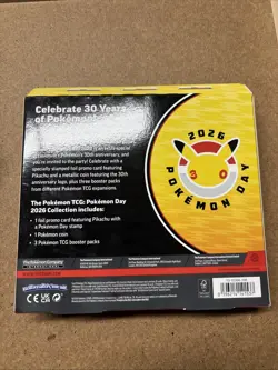 Pokemon Phantasmal Flames Box Pokemon Day 2026 Booster Packs Promo Pikachu Coin - Image 2