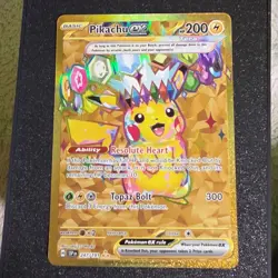 Pokemon Pikachu ex Sv08 Surging Sparks Hyper Rare Full Art Holo 247/191 ENG - Image 1